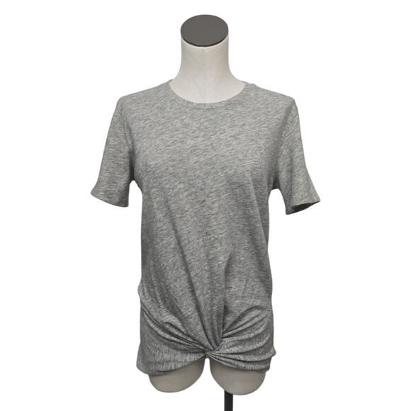 IRO Women's‎ Size Medium Laura Twist Tee in Light Grey Wool Blend Short Sleeve - Picture 1 of 11